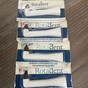 Rotadent 4 NWT Classic Replacement Heads - White